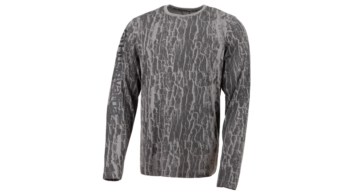 Husqvarna XPLORER T-shirt barkmönstrad kamouflage, långärmad